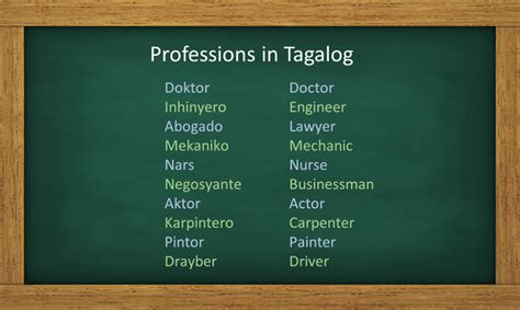 current job in tagalog